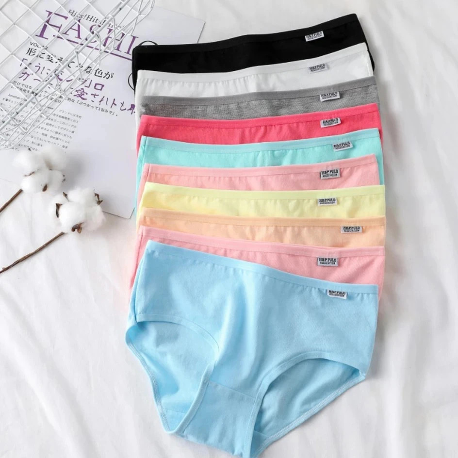 7Pcs/Set Candy Color Underwear Womens Comfortable High-quality Cotton Panties…