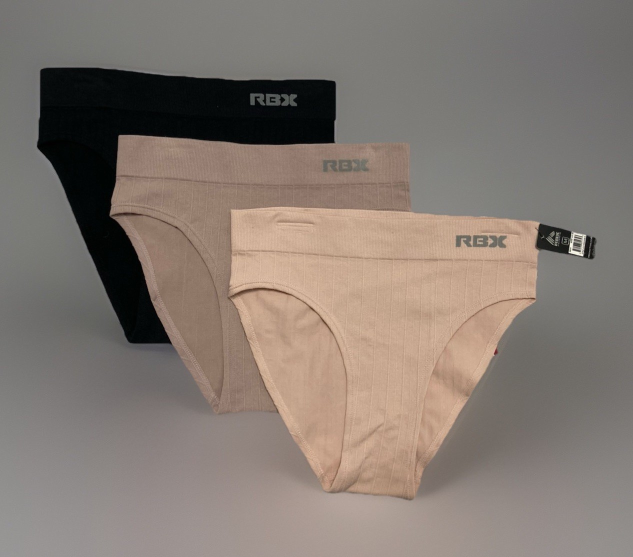 RBX Active Women’s MED 3 Pack Underwear High Cut *Black *Tan *Blush MSRP $45.00