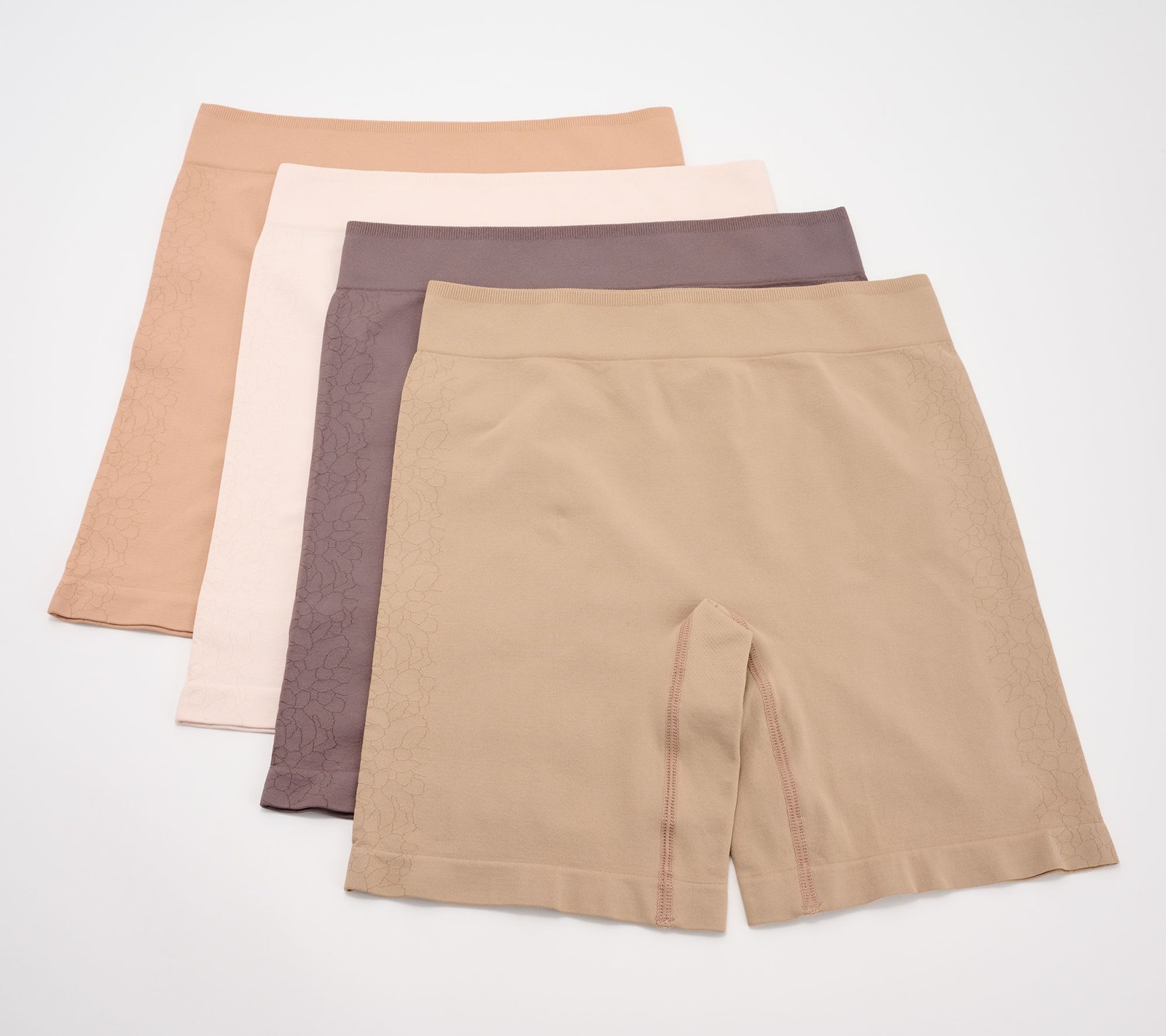 Breezies Cooling Comfort Seamless Long Leg Panty of 4 Tonal XL New