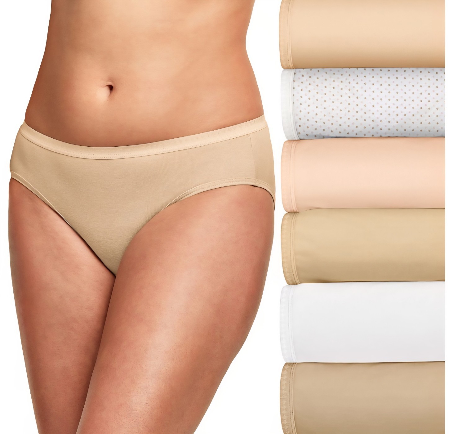 Hanes 6 PAIR breathable hipster cotton panties underwear womens 9/2XL