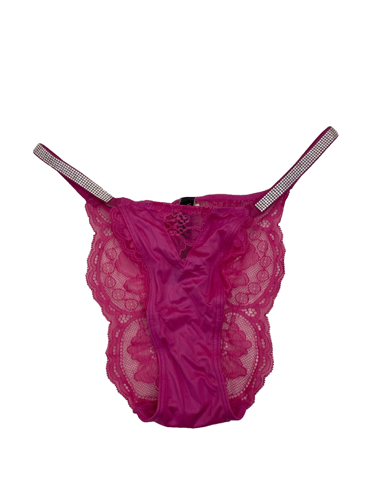 VICTORIA’S SECRET VERY SEXY SHINE STRAP LACE CHEEKY PINK BLING S/P – NWT