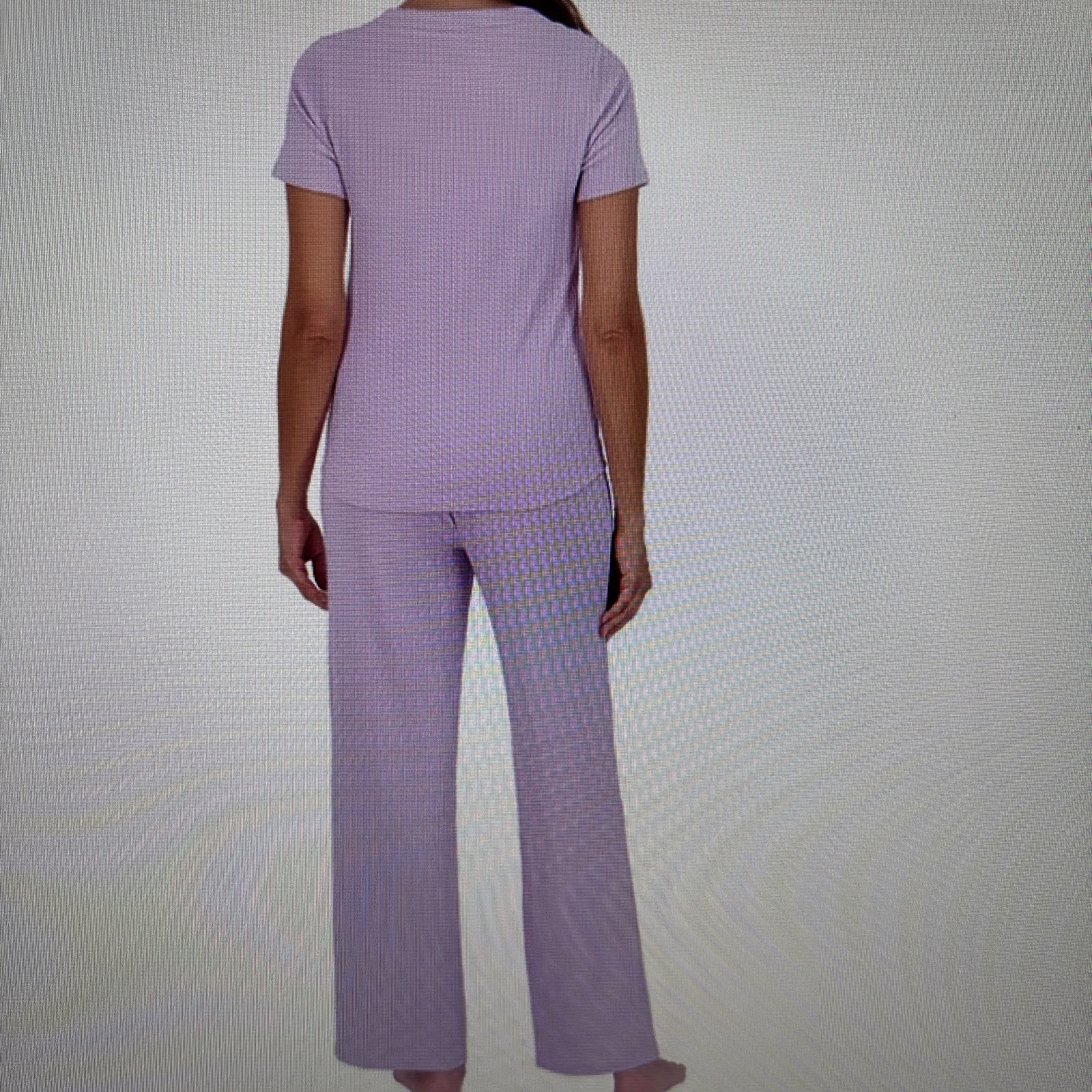 Live2Lounge Women’s 4‑Piece Pointelle Pajama Lounge Set Purple Size Large NWT