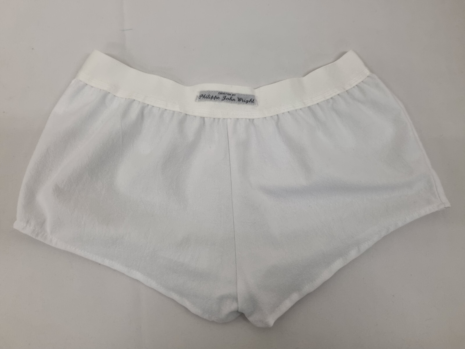 womans white organic washed cotton panties boyshorts briefs. hand made in france