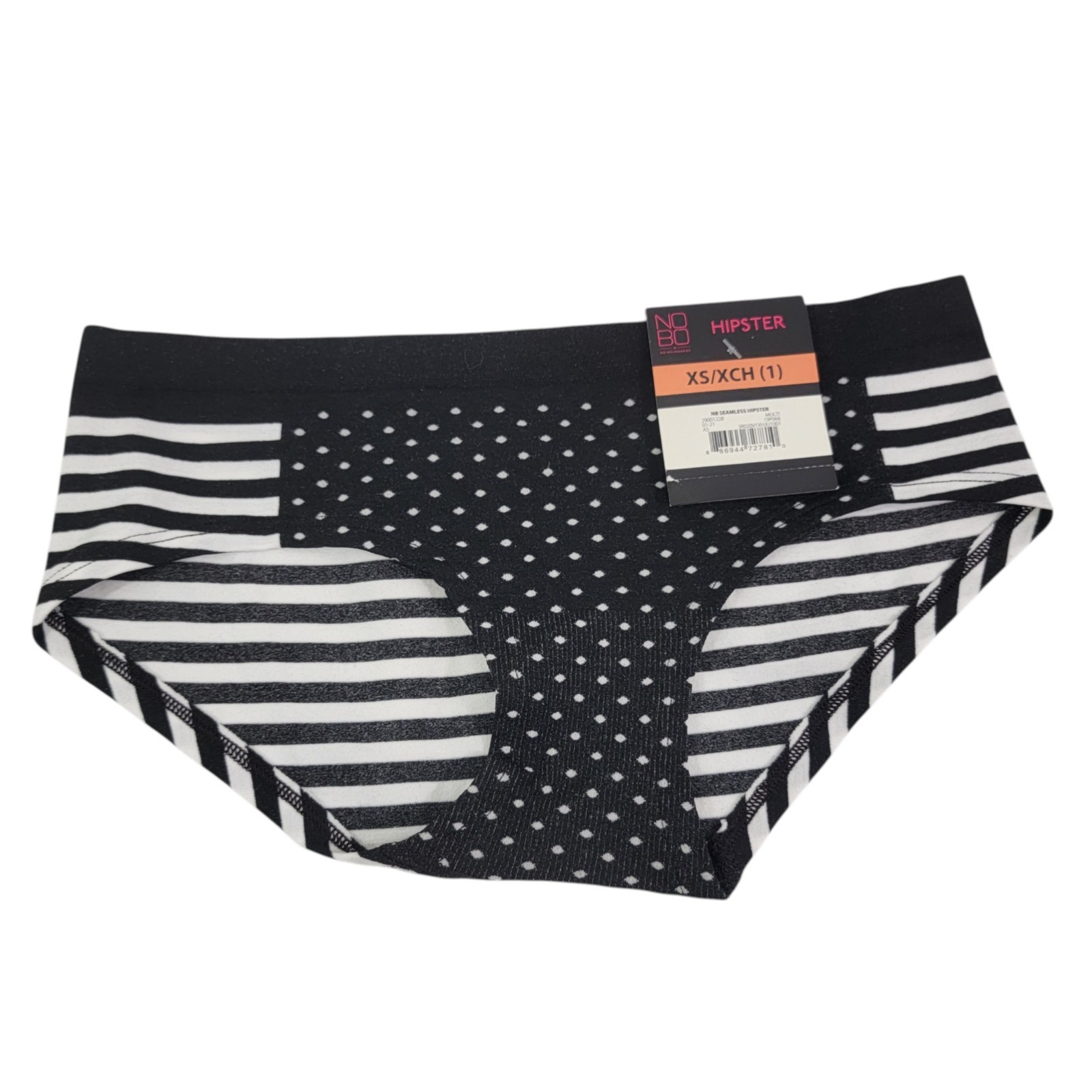 No Boundaries NOBO Seamless 3-Pack Multi-Color Hipster Panties – Size XS NWT