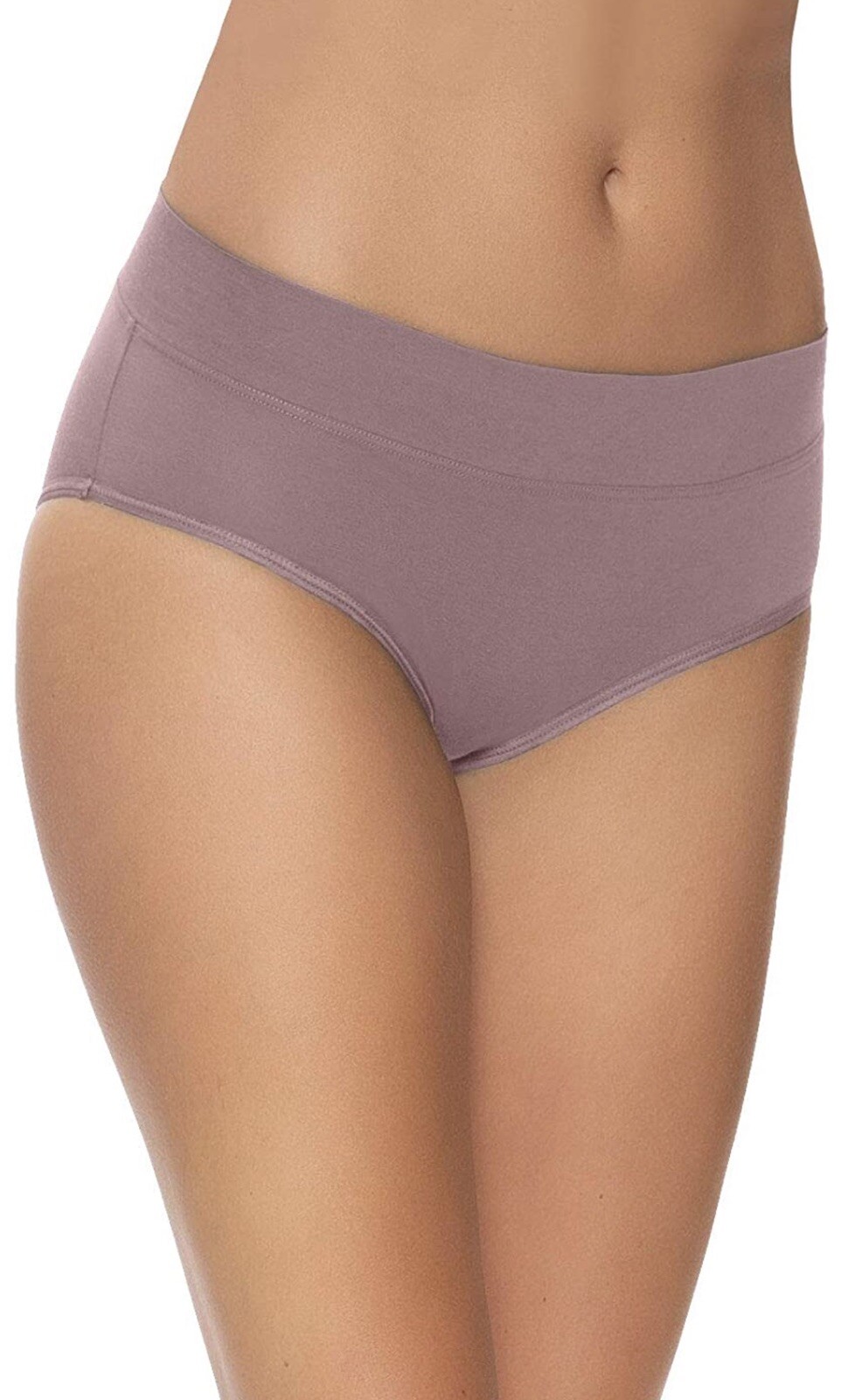 Felina, 5-Pack Pima Cotton Wide Waistband Hipster Panties, Assorted Colors