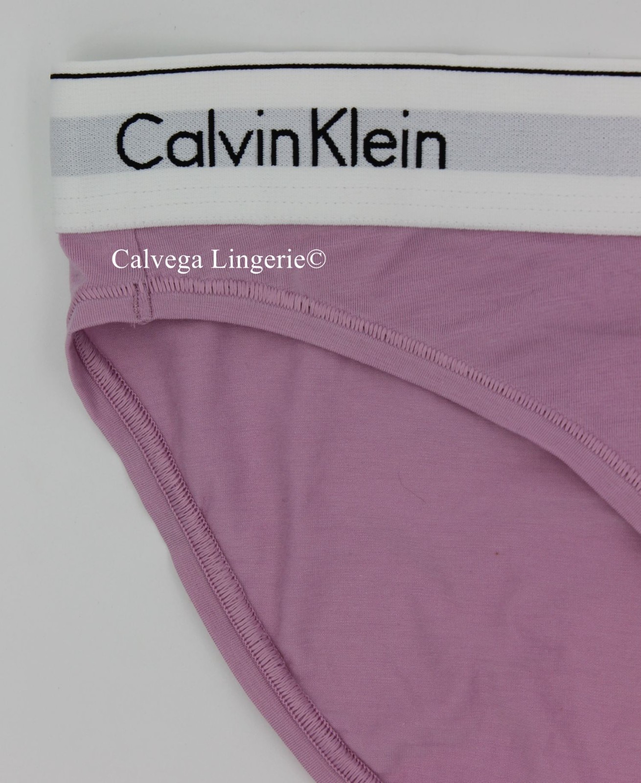 NWT Calvin Klein F3787 “Modern” Logo Cotton Bikini, Pink Lilac (650), L