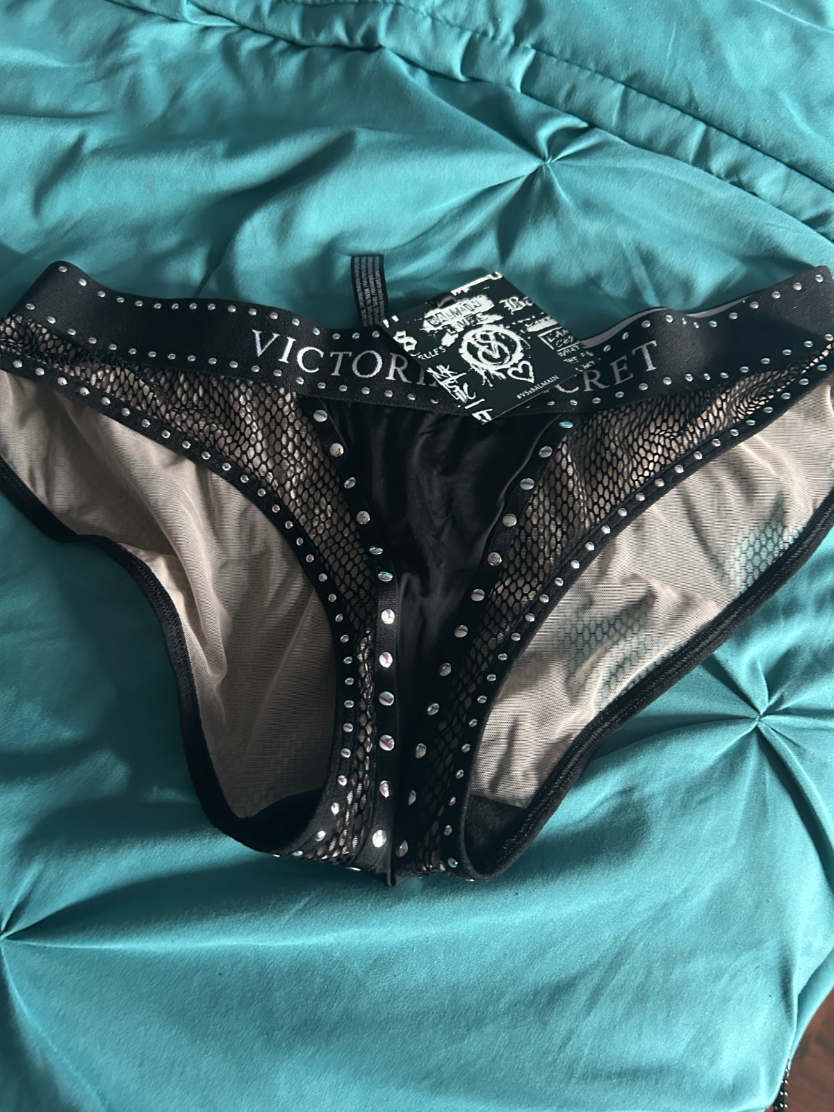Victoria Secret/Balmain Size Medium Lace Panty New with Tags