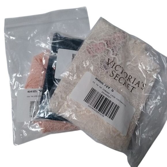 Victoria’s Secret DREAM ANGELS 3 Pair High-waist Thong Underwear Panties, Size