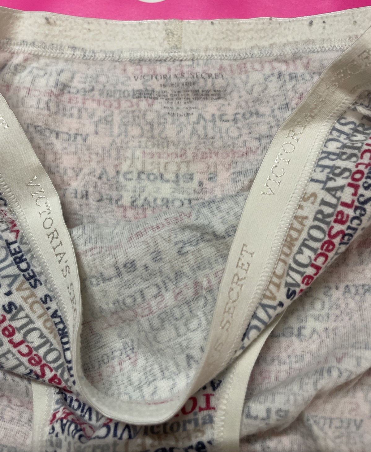 Y2K Vintage Victoria Secret LOGO Cotton Signature Waist High Leg Brief Panties M