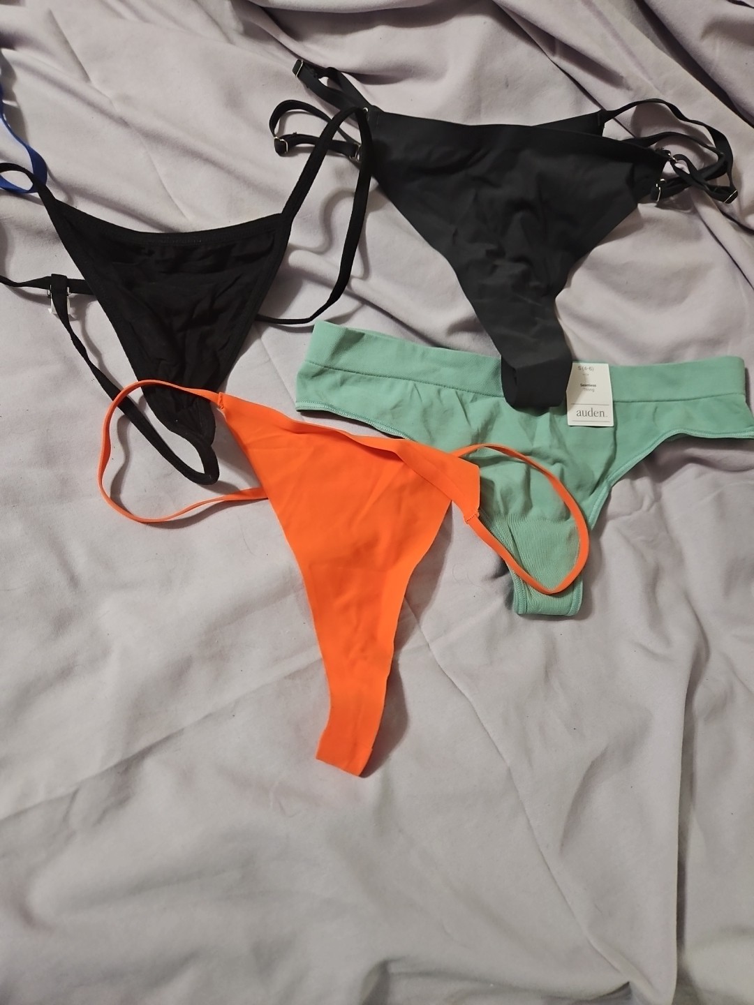 New 4 Pairs Of Size Small Women’s Thong/G String Panties In Assorted Colors