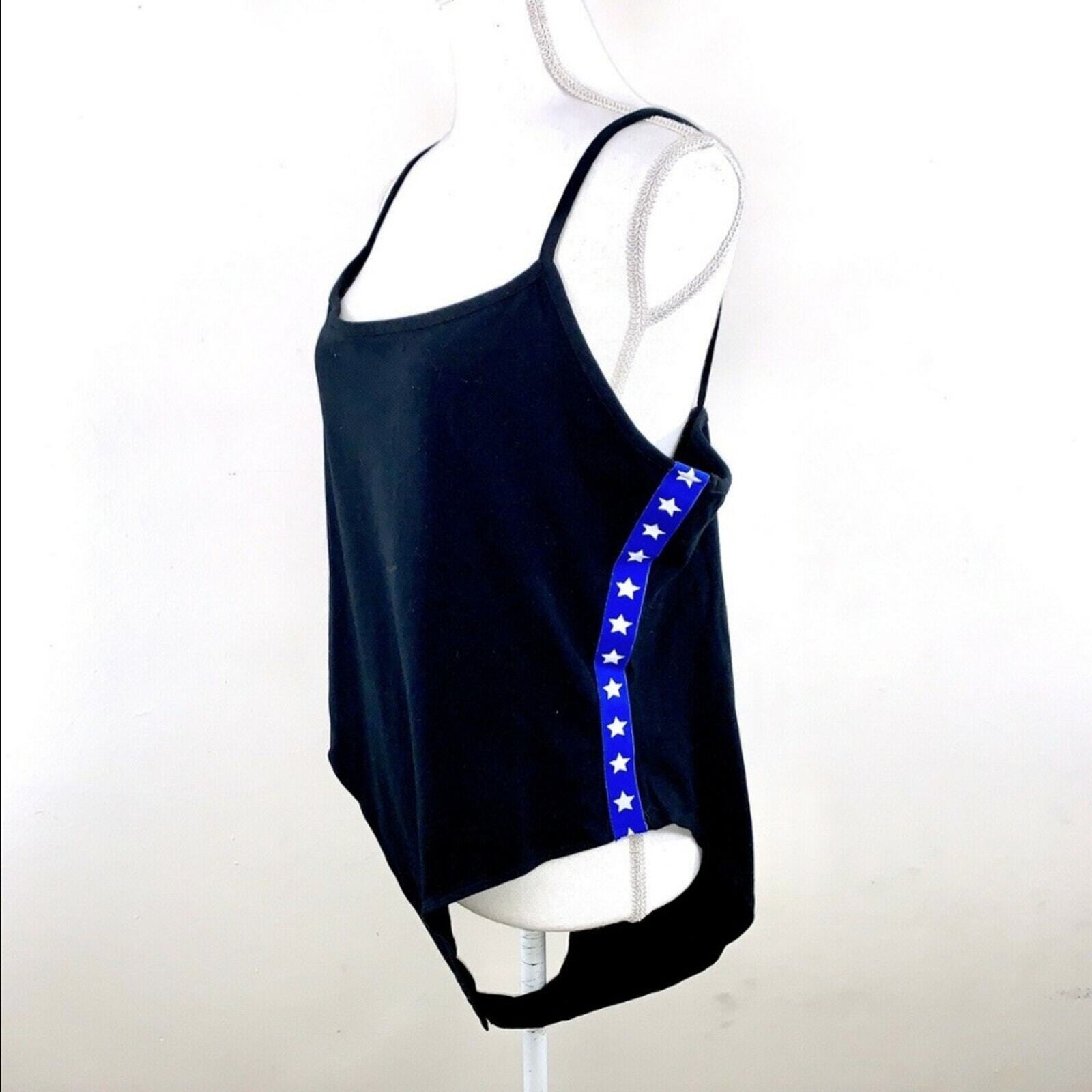 FOREVER 21 PLUS Black Body Suit Size 3X Red White Blue Stars Patriotic