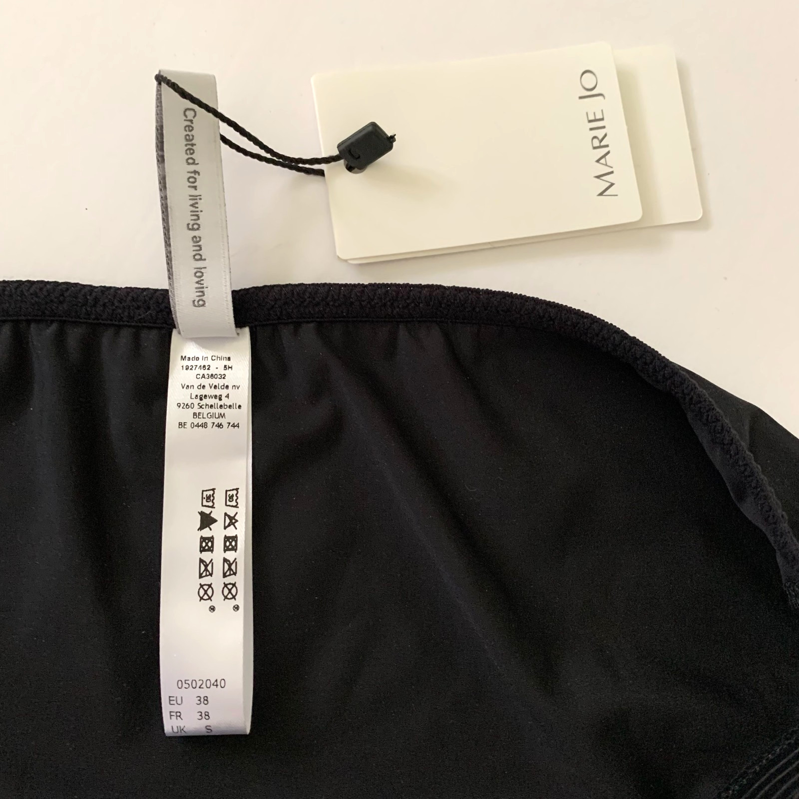 NWT Marie Jo Angelina Lace Bikini Panty Sm Graphite Charcoal Black