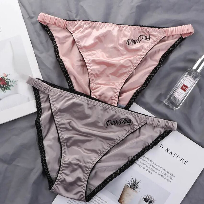 5PCS Lot Sexy Womens Silky Satin Panties String Bikini Underwear Brief Lingeries