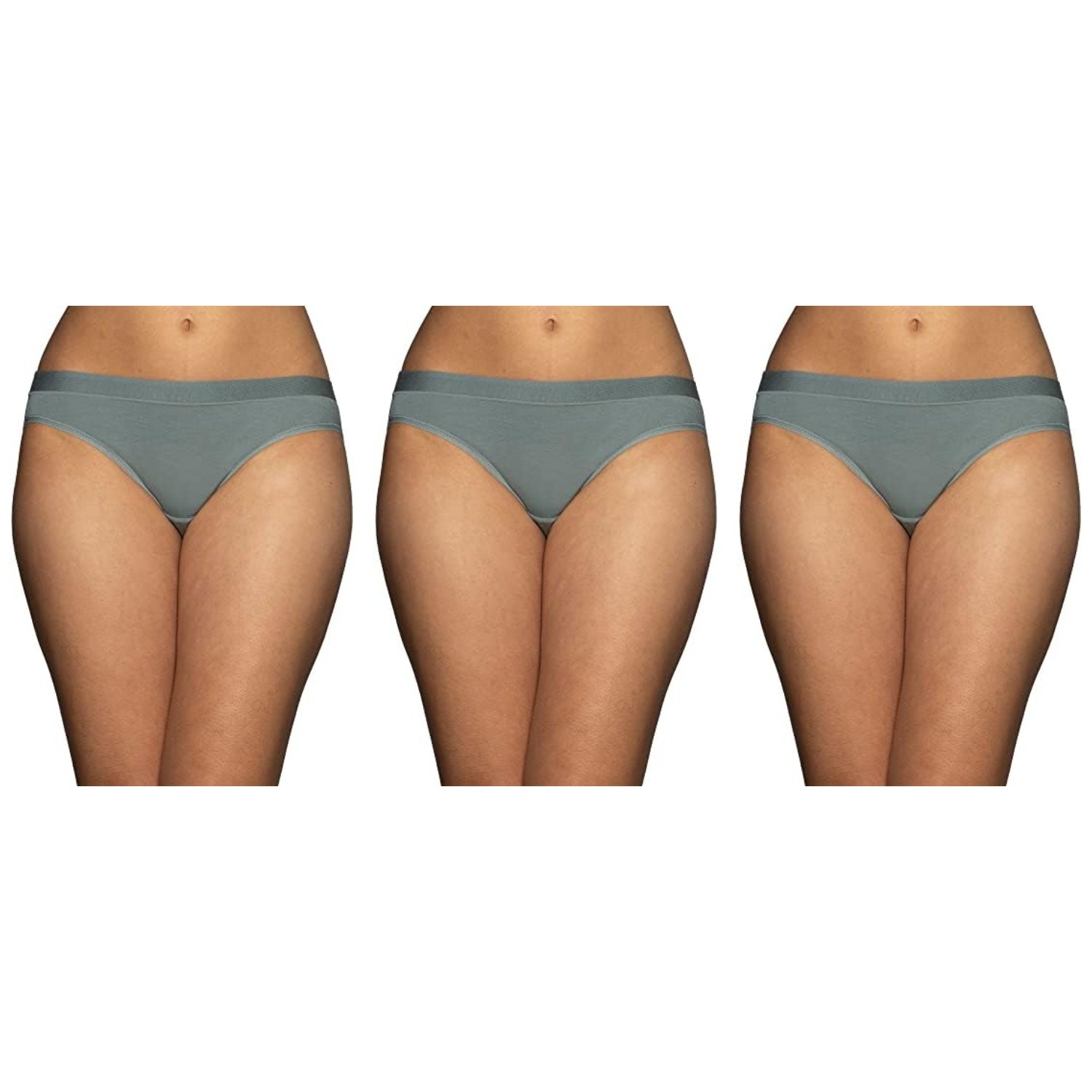 Vanity Fair Modal Bikini Panties Sz 5-8 Blue Sea Glass 18250 3 Pack NWT