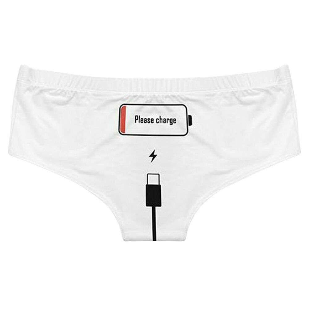 Women’s Letter Print Naughty Bikini Briefs Lingerie Cheeky Thong Panties Knicker