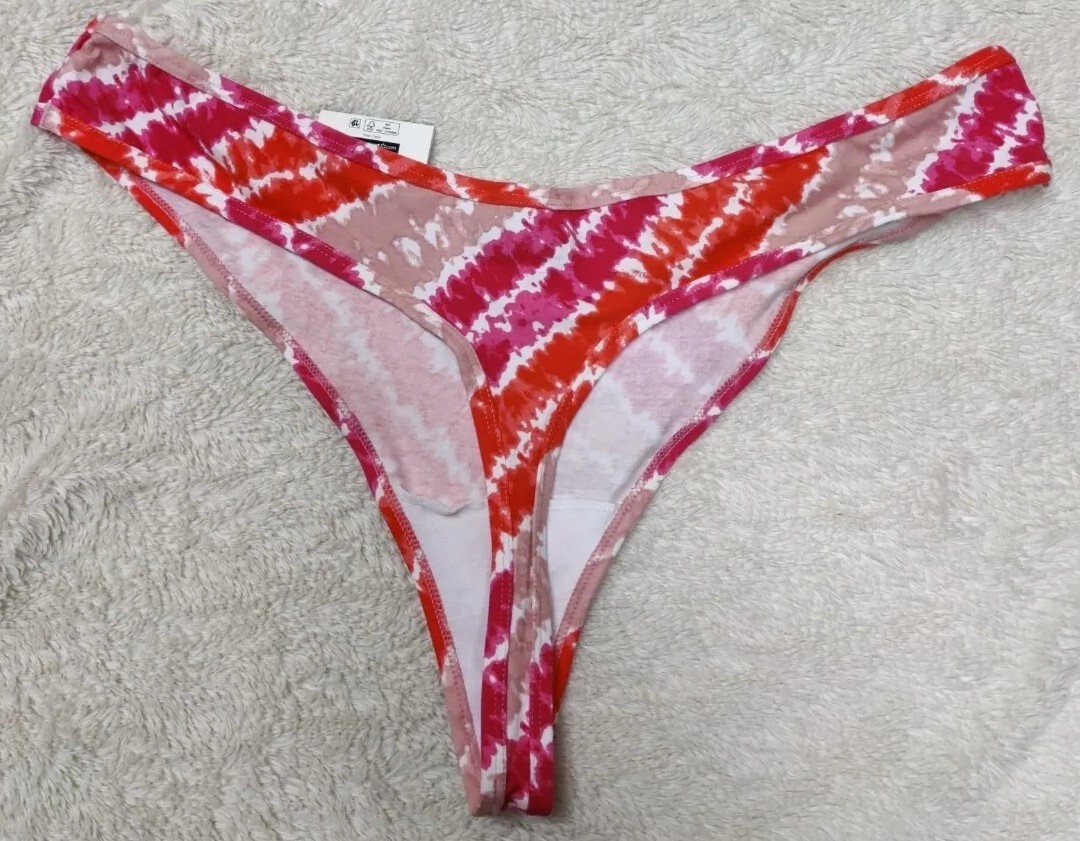• NWT No Boundaries Cotton Blend Thong Panty Sz XXXL 21 Multicolor Tie Dye