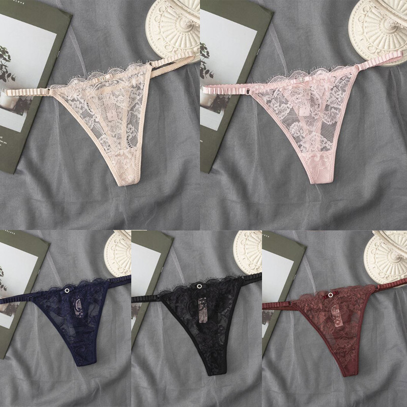 5 Pack Lot Women’s Sexy Lace Panties Thongs G-String Briefs Underwear Lingeries