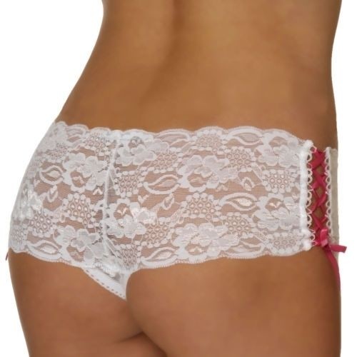 LoveFifi Women’s Crotchless Cutie Bootie Short Panty Regular and Plus