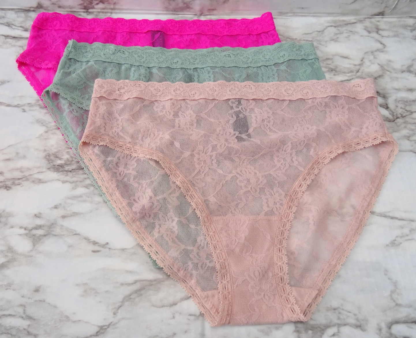 Natori 776303# Bliss Allure Lace Brief 3-Pack Panties US One Size