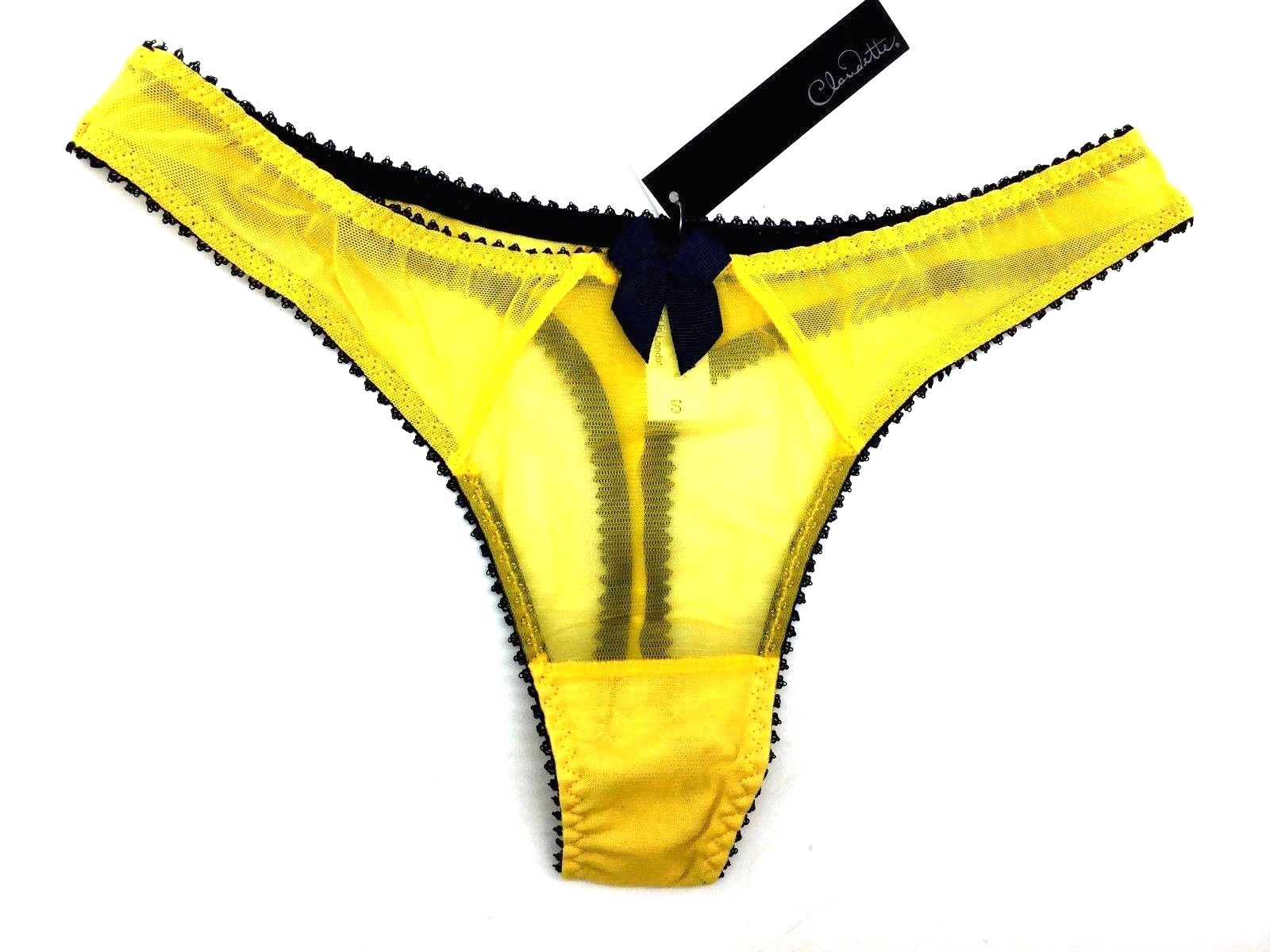 New Claudette Dessous Thong Bikini Panty Brief Sexy Lingerie Panties Yellow Navy