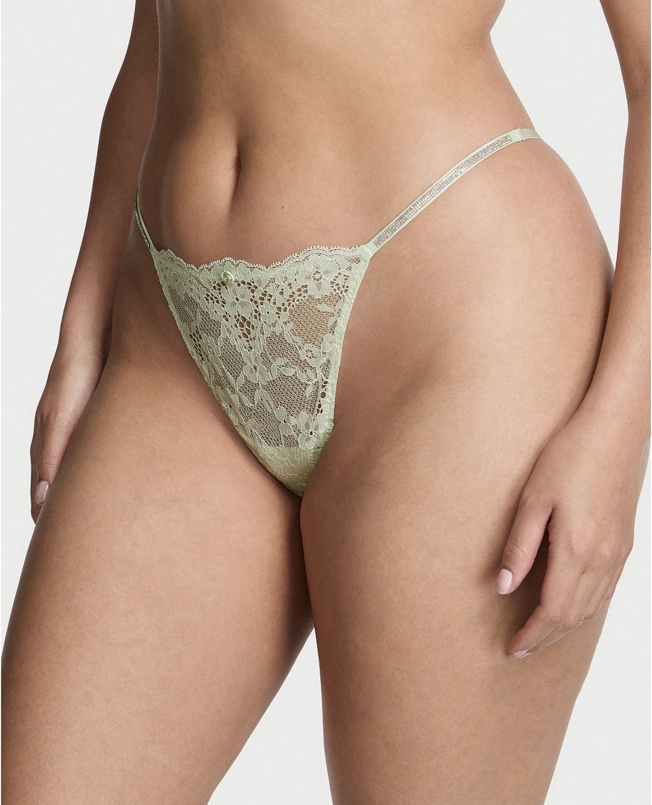 Victoria’s Secret DREAM ANGELS Twinkle Shine Strap V-STRING Panty Sz M MINT NWT