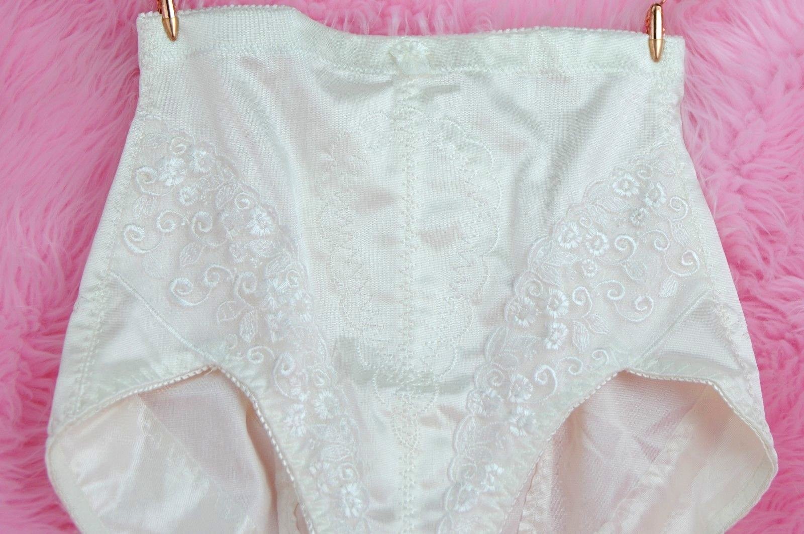 Embroidered HIGH CUT Shaper Brief sissy girdle fancy underwear panties sz S M