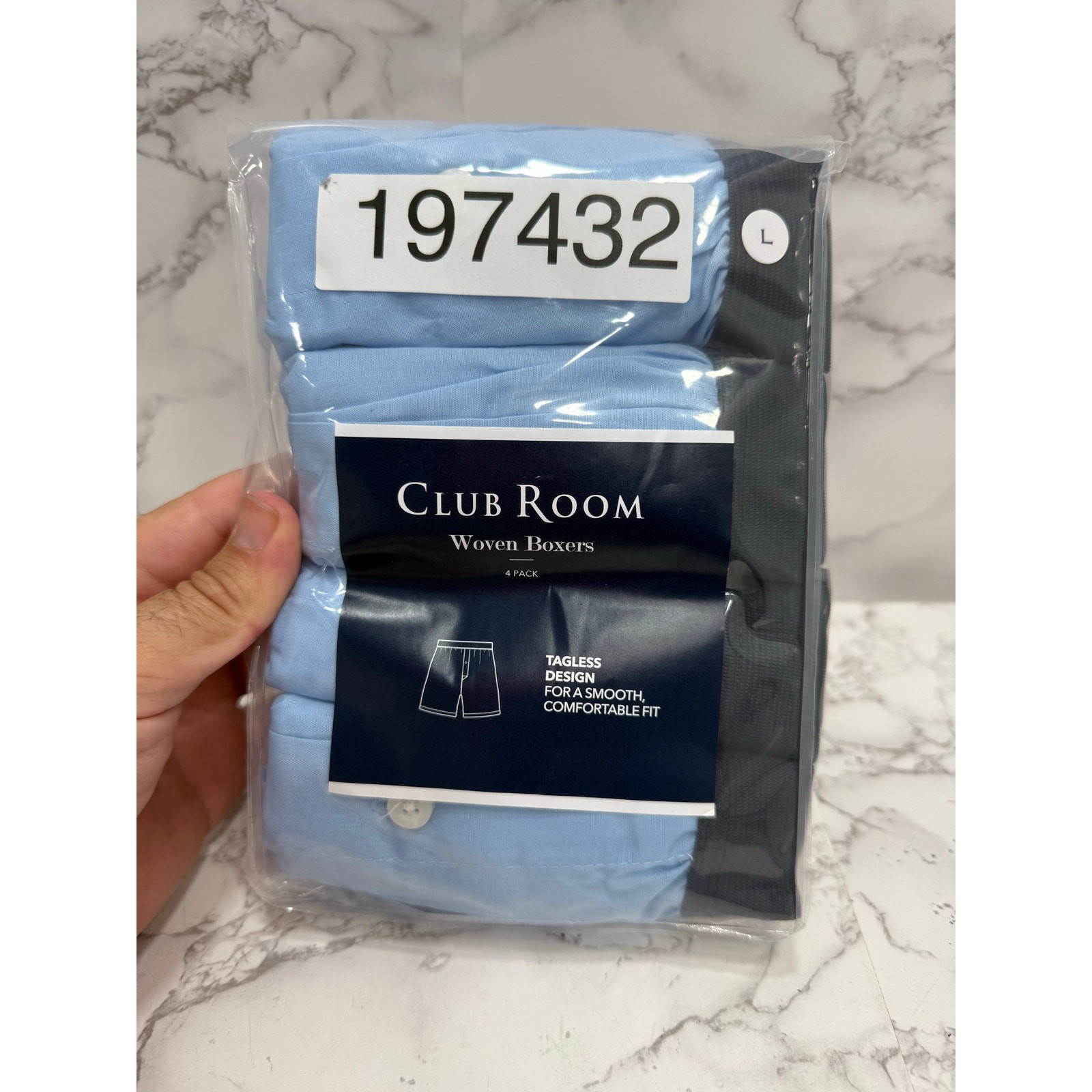 Club Room Mens 4 Pack Regular fit Boxer Shorts Size L NEW # H551