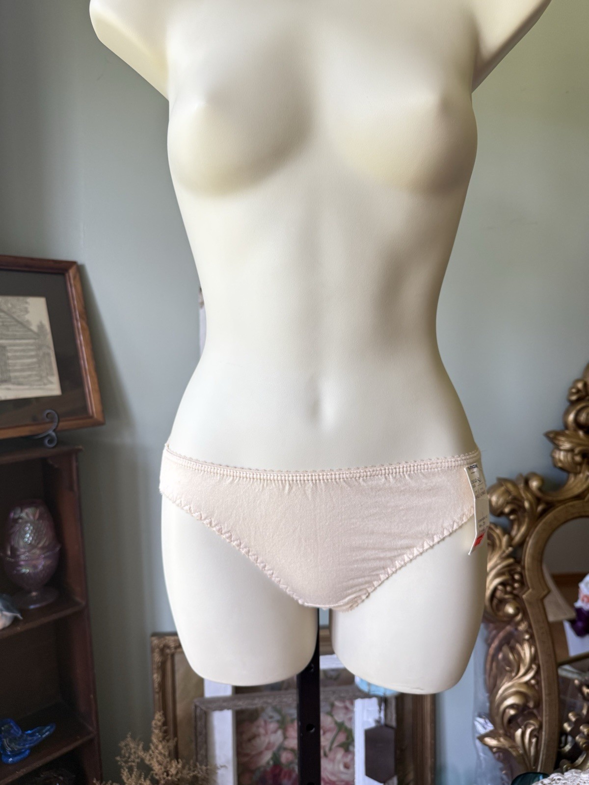 JONES NEW YORK Y2K PANTY BEIGE HIPSTER COTTON LYCRA SIZE SMALL
