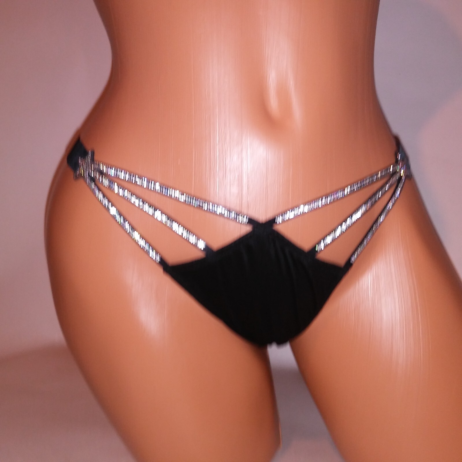 Victoria Secret Panty Hiphugger Medium Solid Gray Banded Logo Trim New
