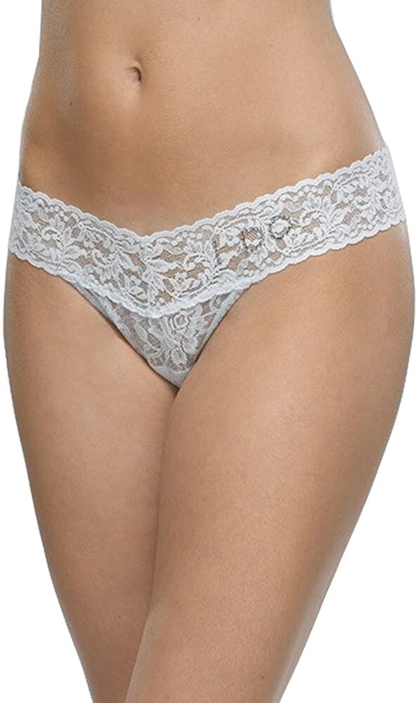 Hanky Panky 177281 Womens Low Rise Bridal Soft Thong Powder Blue Size One Size