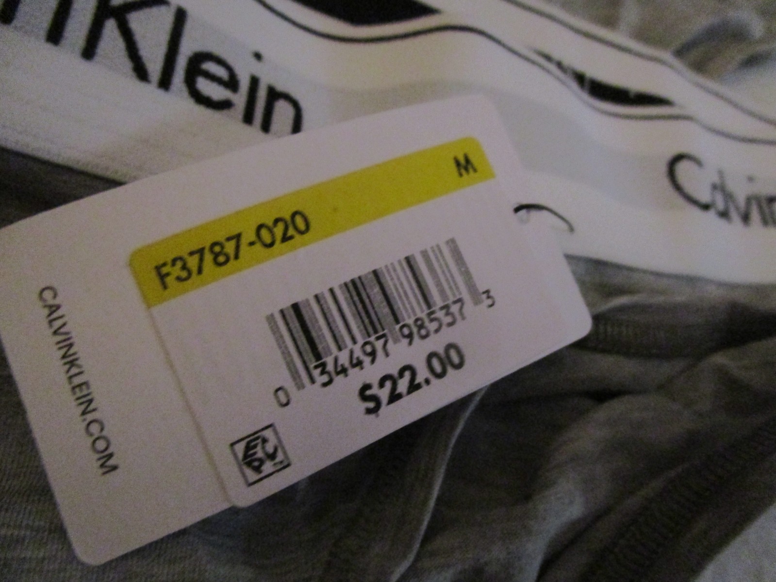 2 Pair Calvin Klein Womens Modern Cotton Stretch Bikini Panty F3787 Grey Medium