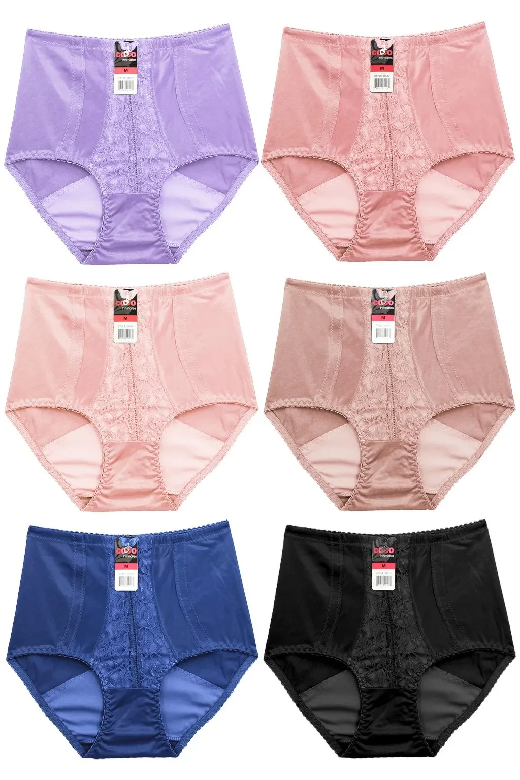 Lot 6 Power Net Girdle Panty Tummy Control Panties Brief Women S M L XL 2XL