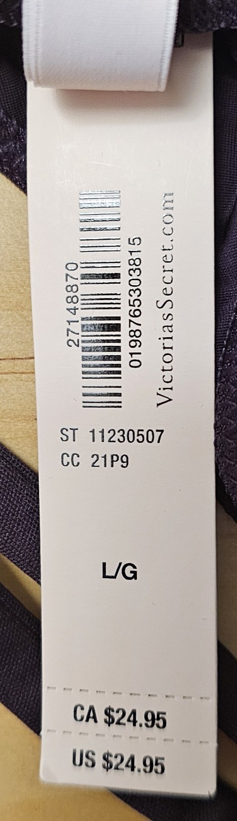 Size Large Very Sexy Thong Double Shine Strap Victoria’s Secret Purple New
