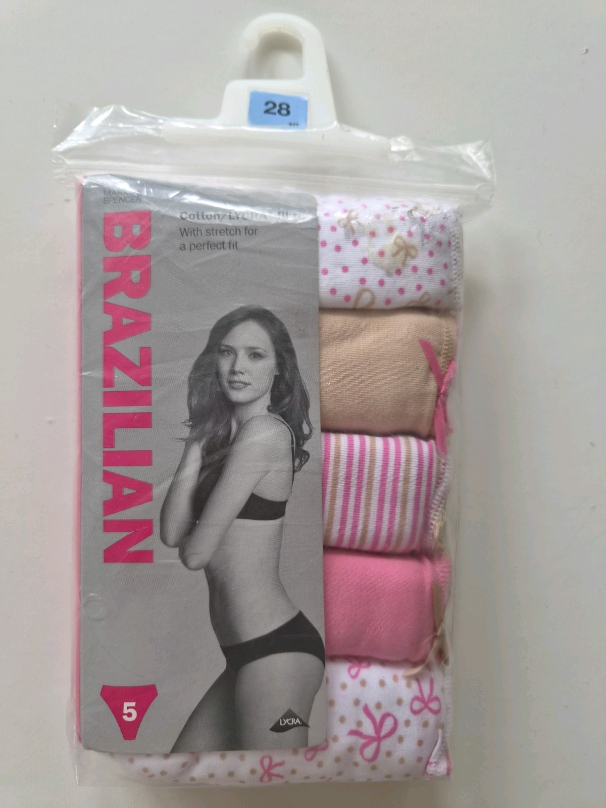 M&S SIZE 28 BRAZILIAN KNICKERS BRIEFS 5 PAIRS NEW MARKS AND SPENCER