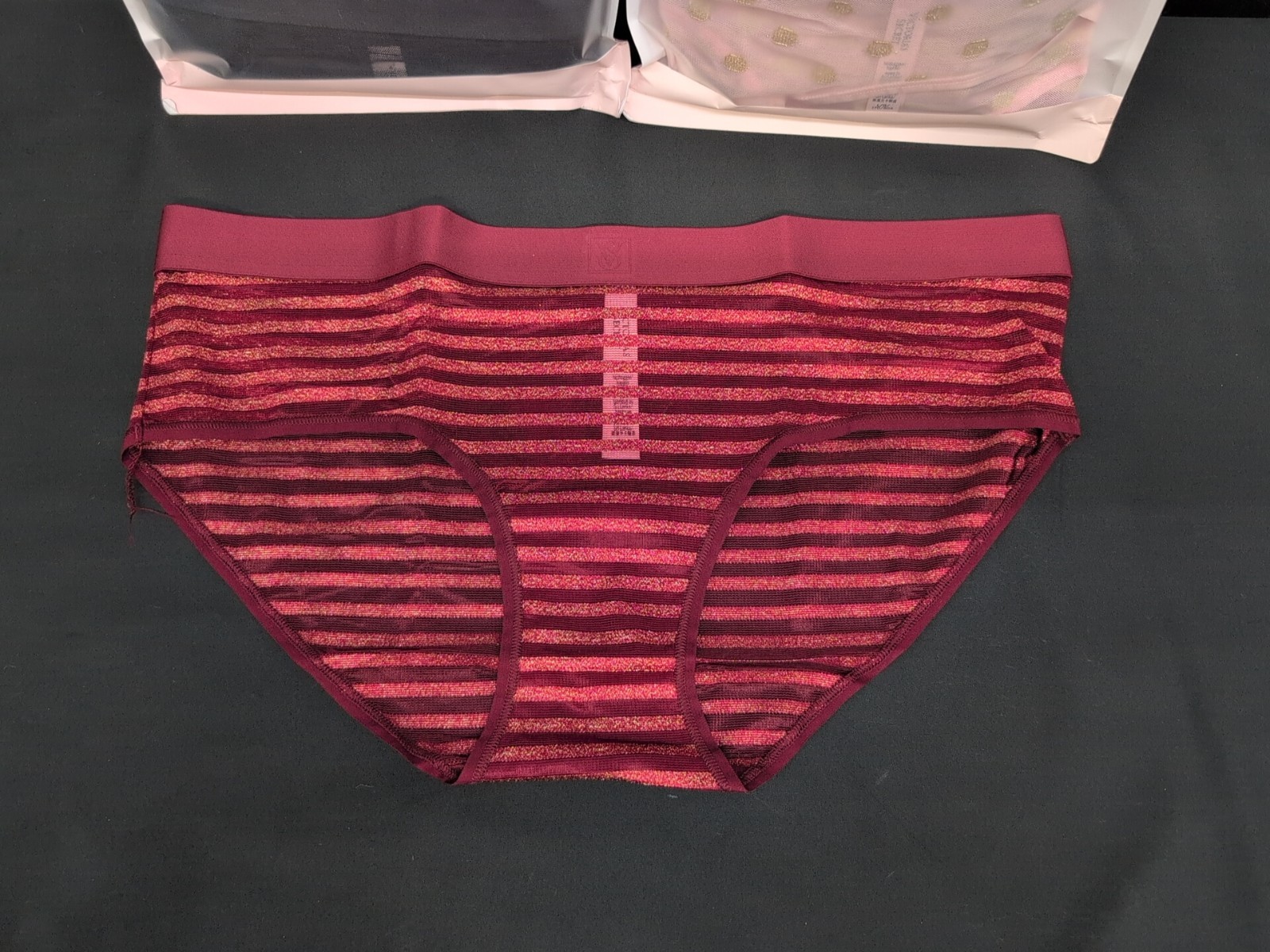 Victoria Secret Sheer Heritage Shimmer Hiphugger Panties L Multi 10Pcs