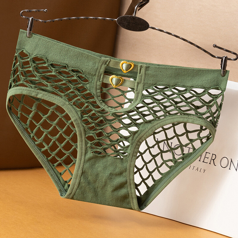 Women’s See Through Panties High Elastic Mesh Fishnet Hollow Out Panty Briers A+