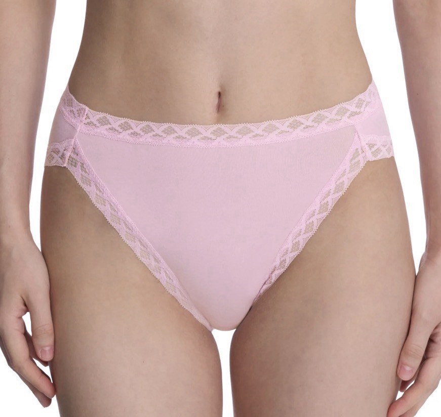 NATORI Women’s Lace Pearl Pink Bliss French Cut Brief Panty Underwear Size XS