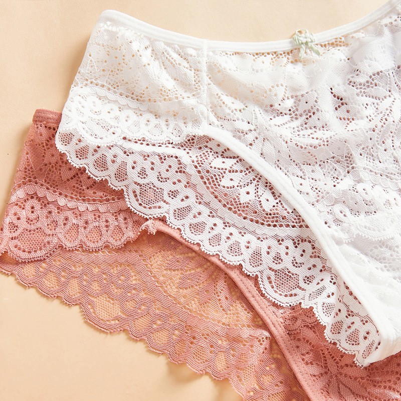 5 Pack Lot Sexy Womens See Through Lace Panties Briefs Sheer Underwear Lingeries