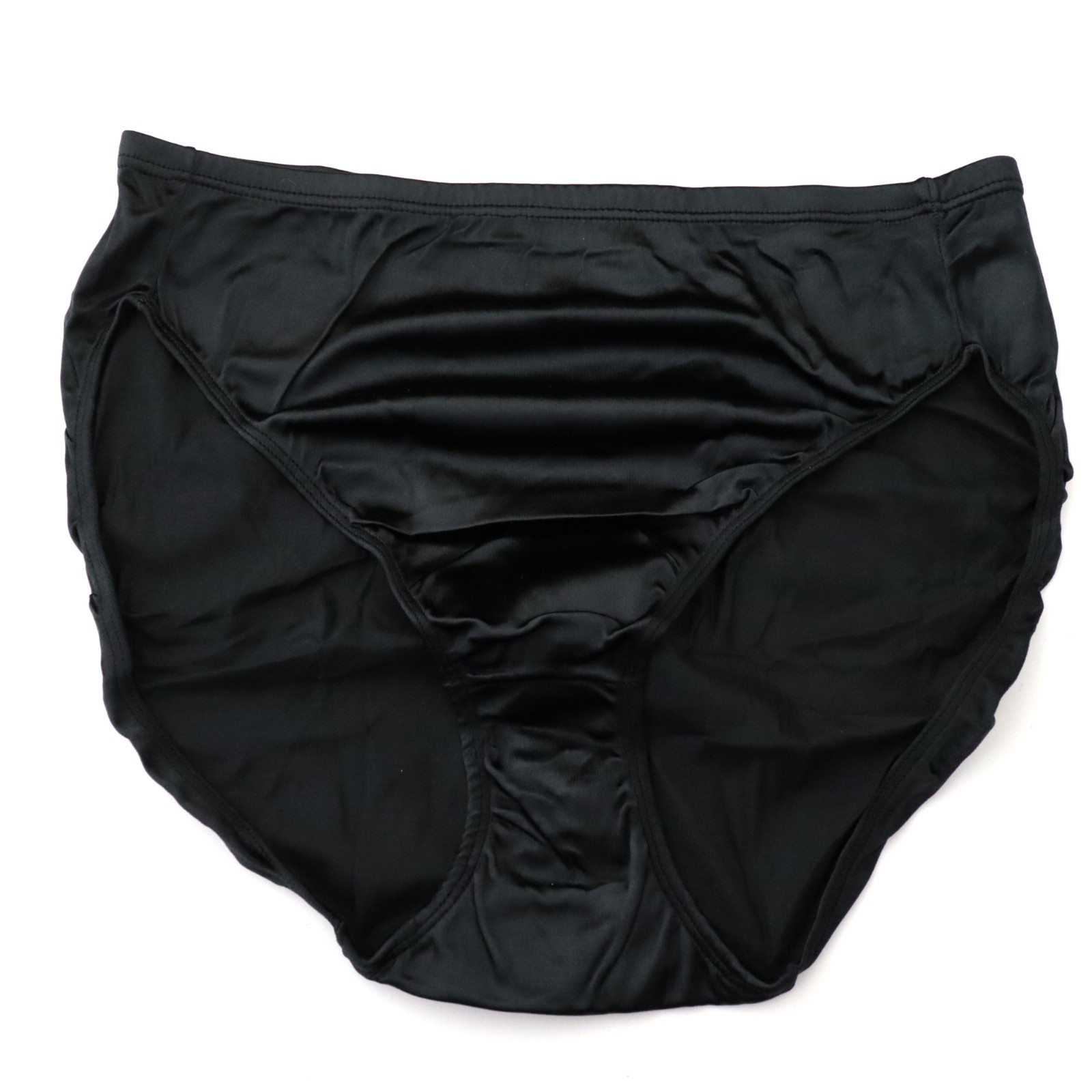 NEW Unbranded TRUE VINTAGE 90s Second Skin Shiny Satin High Cut Brief Panty XL