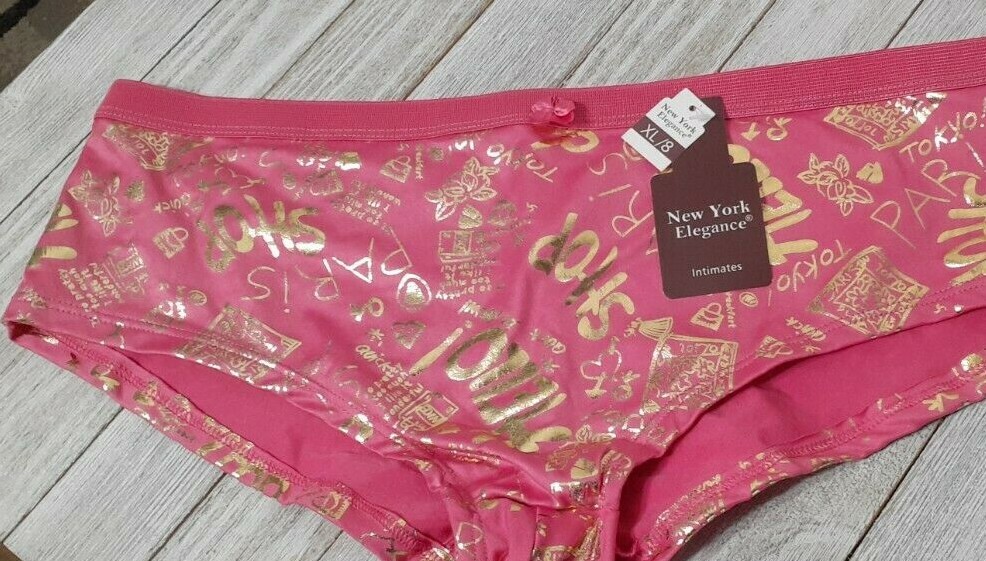 New York Elegance Women’s XL 8 Pink Panties NWT
