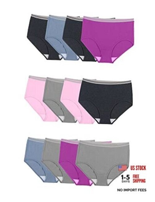 Women’s Eversoft Cotton Underwear 7 Brief – Assorted Color Heathers