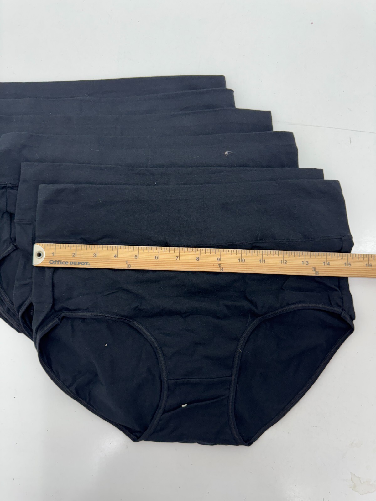 Shein 6 Pack Solid Black Brief Panties Womens Size XL