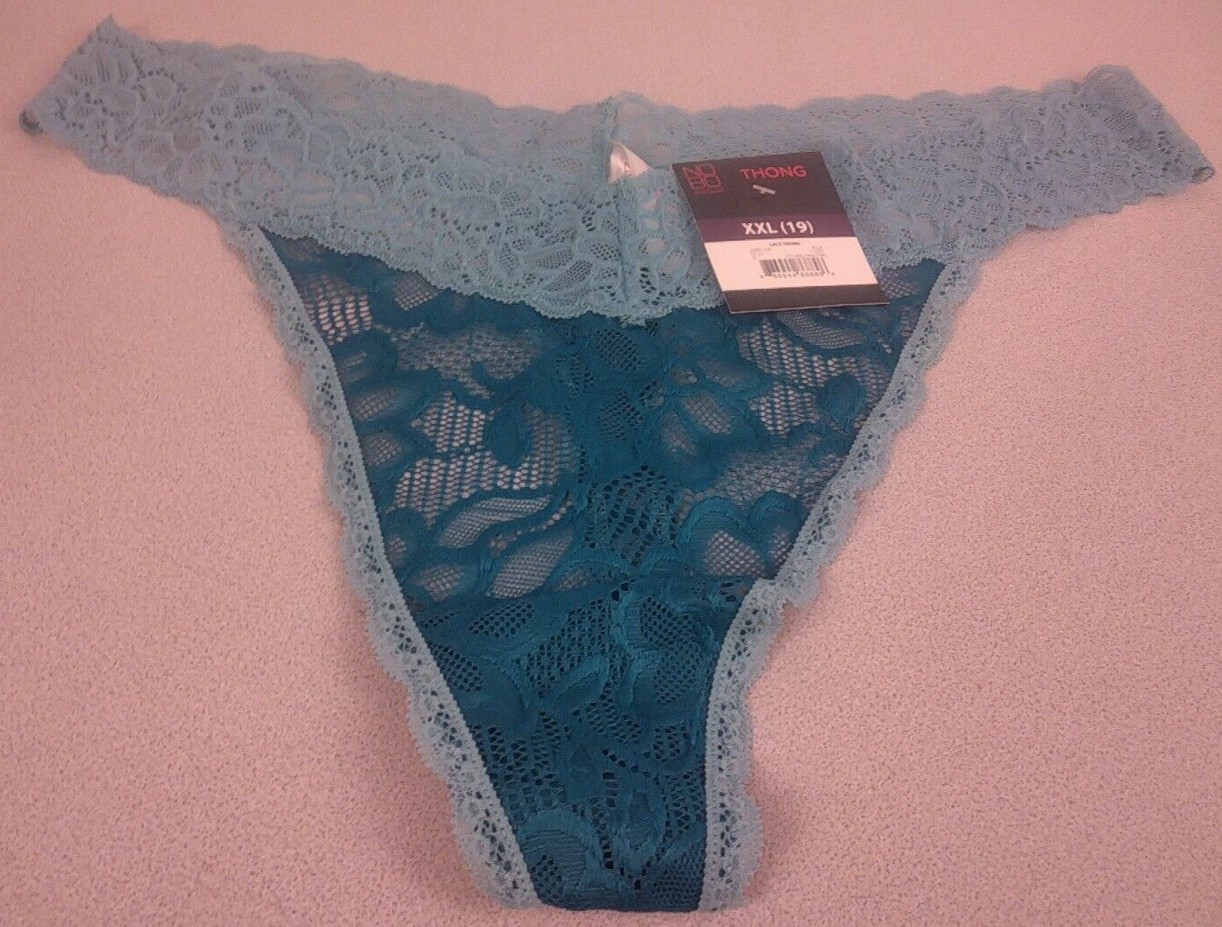 No Boundaries Blue And Beige Lace Thong Size XXL(19) – New (Lot Of 2). (65)