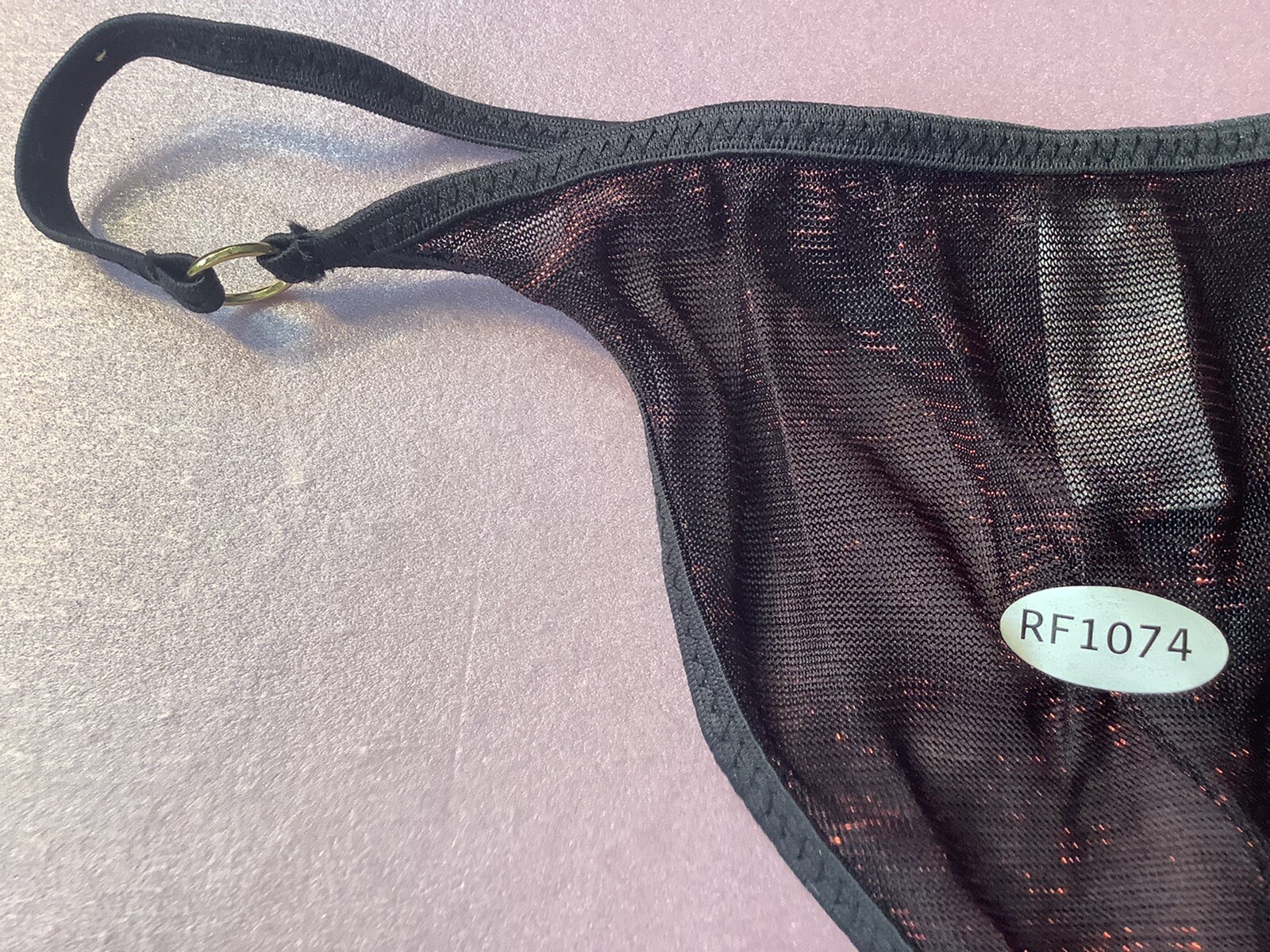 Women Panties Thongs CAPRICIA O’DARE size L/7 Large Red Gauze Metallic Myanmar