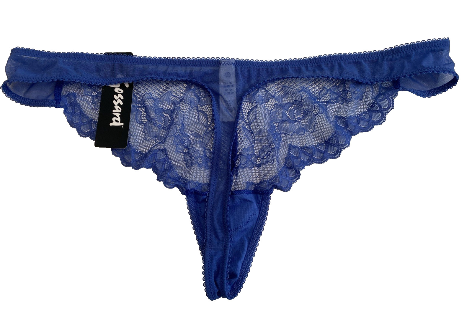 Gossard Superboost Lace China Blue Thong 14 – 16 Large Sheer Panties Knickers