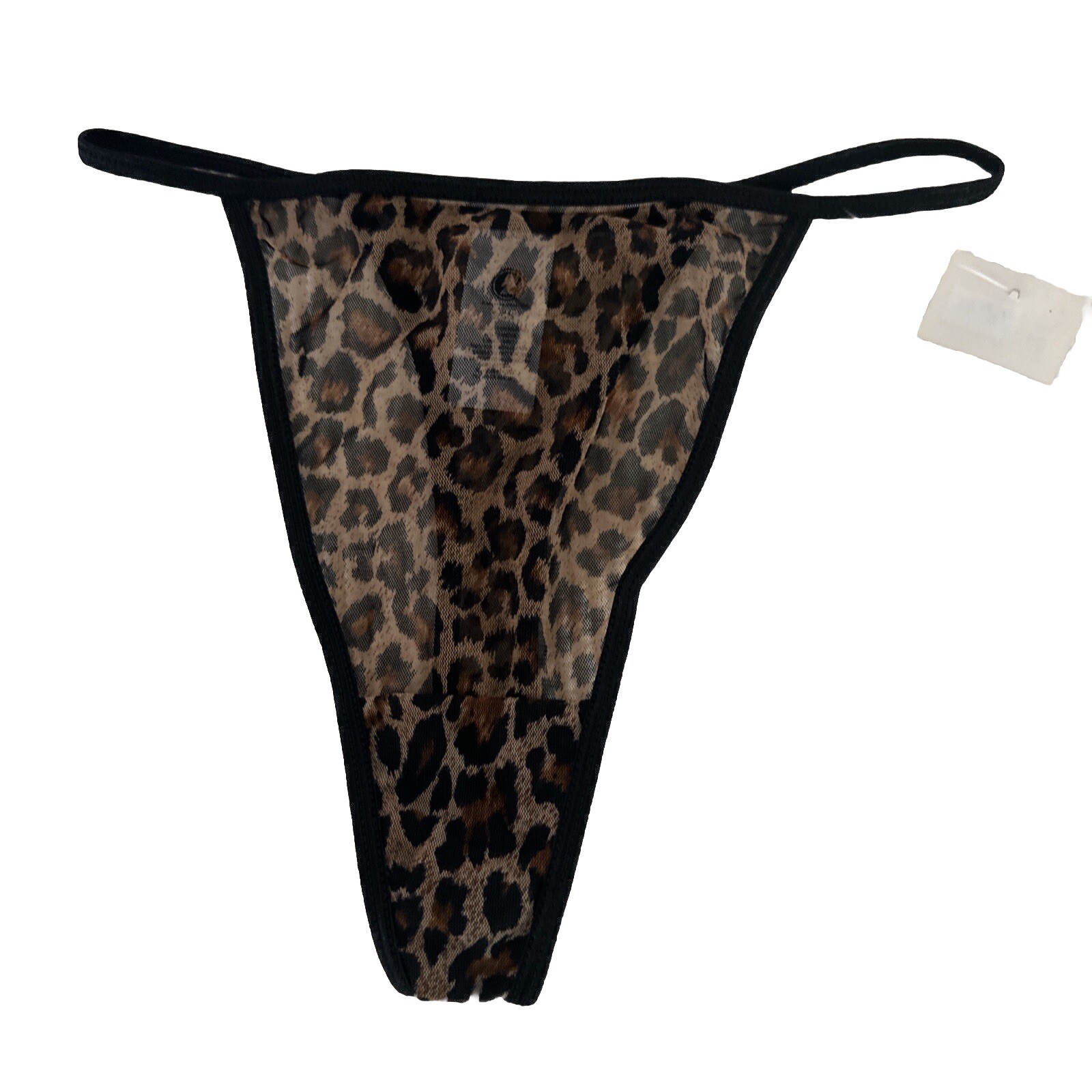 Arizona Jeans Co Leopard Print Mesh Thong Panty Small NWT
