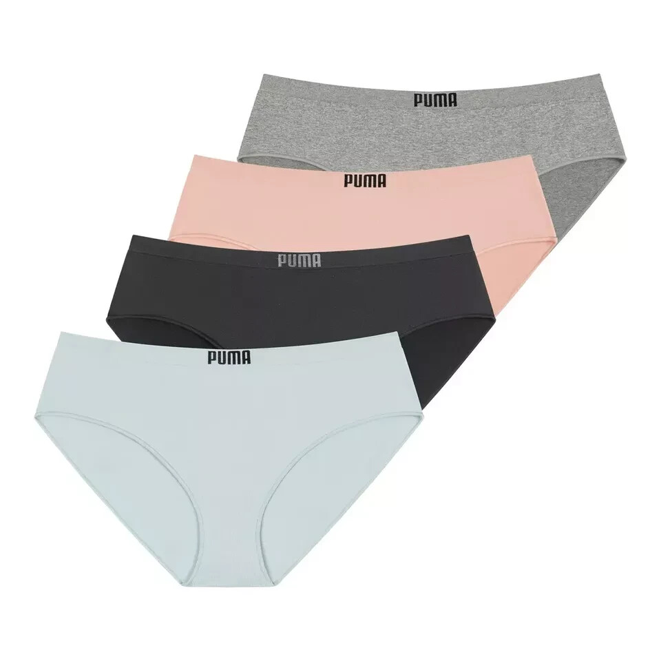 4-PACK PUMA Women’s Microfiber Seamless Bikini, size L or XL