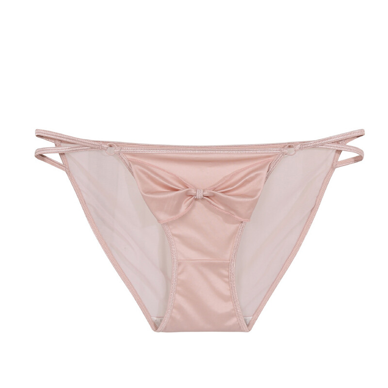 6 Pack Lot Sexy Womens Satin Panties Briefs Bow Sheer Ladies Bikinis Lingeries