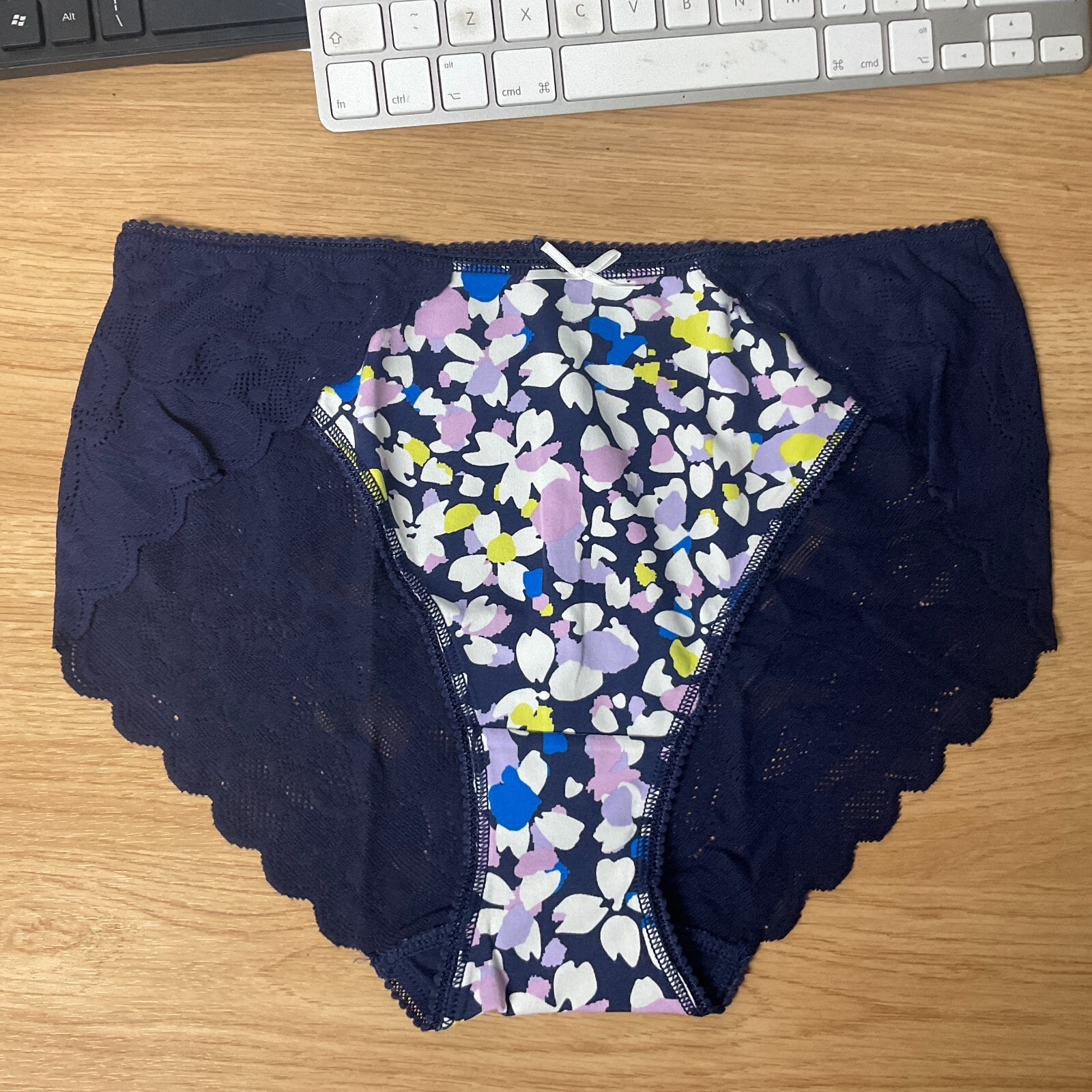 Navy Sexy Lace Wrap High Leg Knickers – Size 6 to 24