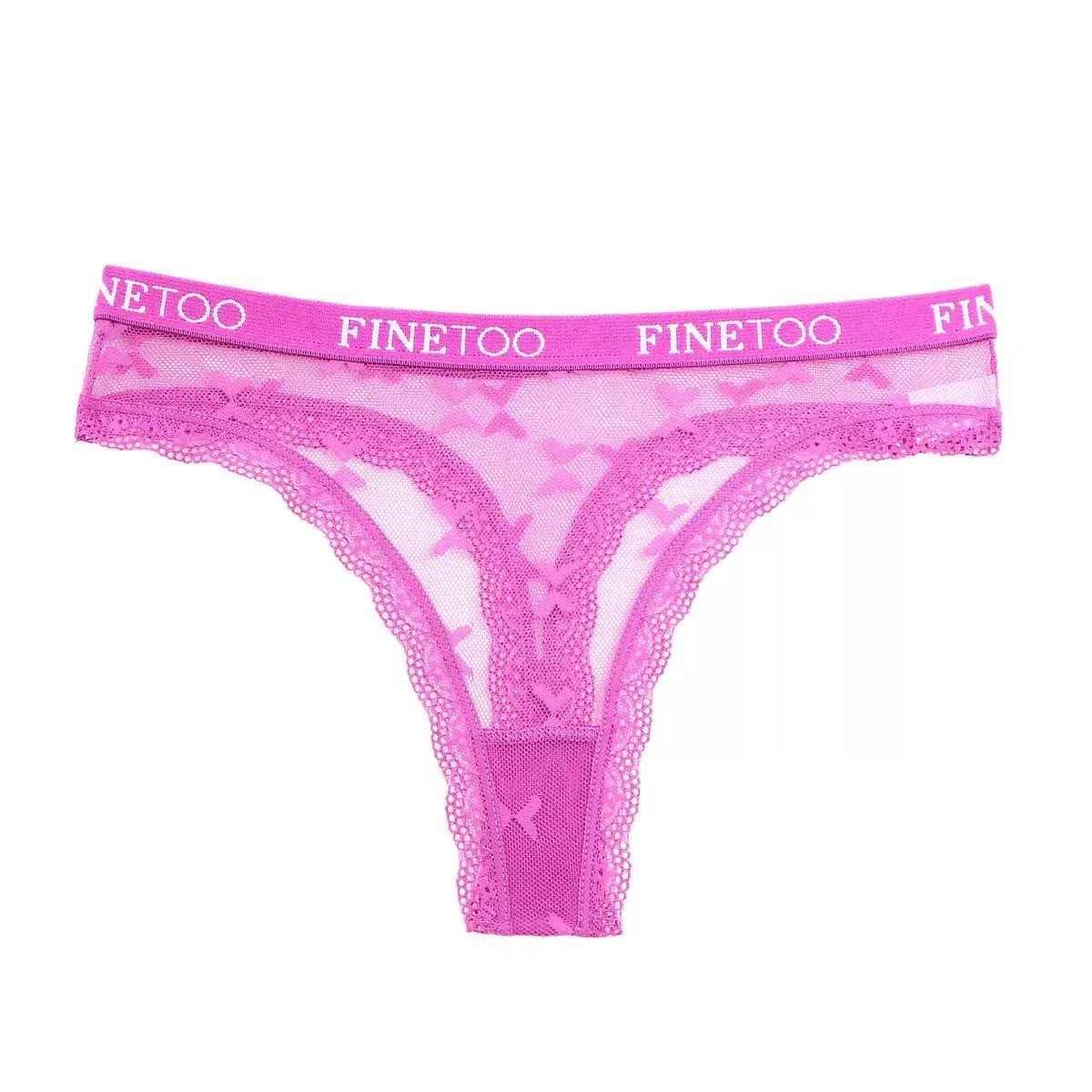 6-pack Lot Sexy Womens Sheer Panties Briefs Lace Trim Lingeries Thong Underwear